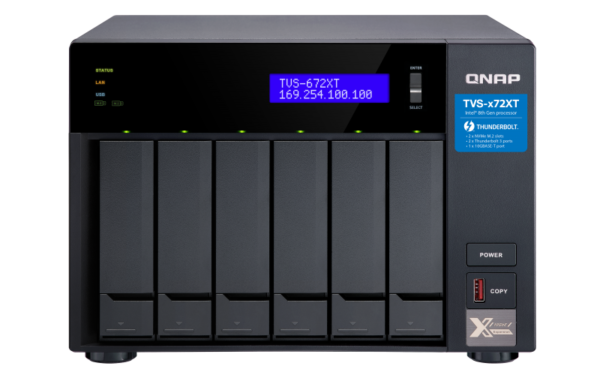 TVS672XT NAS TOWER QUAD CORE AMD 3.1 GHZ PROCESSOR 6X SATA6 8GB DDR4 RAM