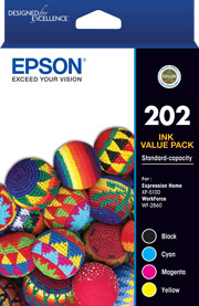 EPSON C13T02N692 202 STANDARD 4 INK PACK XP-5100 WF-2860