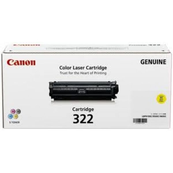 CANON CART322Y YELLOW TONER CARTRIDGE 7.5K TO SUIT LBP9100CDN