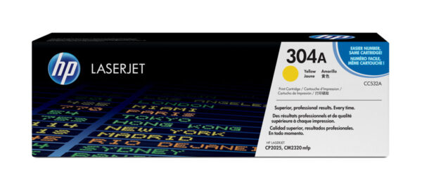 HP CC532A YELLOW TONER 2800 PAGE YIELD FOR CLJ CP2025 CM2320 MFP