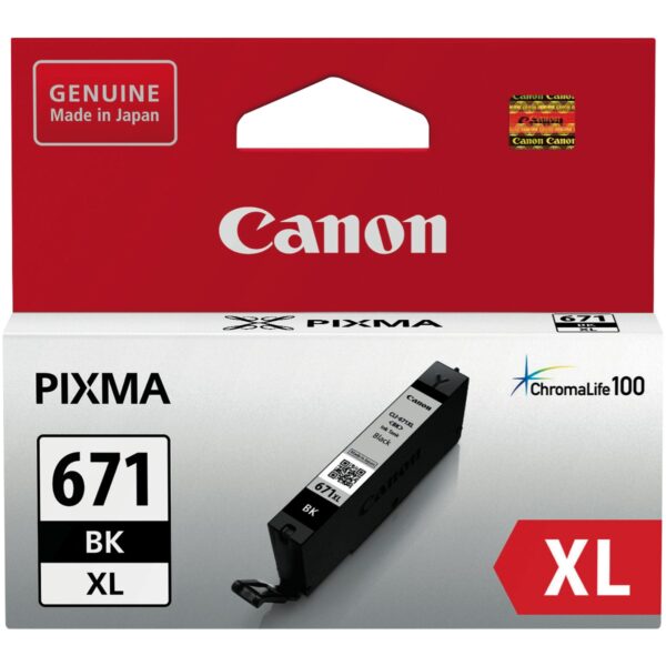 CANON CLI671XLBK BLACK EXTRA LARGE INK TANK FOR MG5760BK  MG6860 MG7760