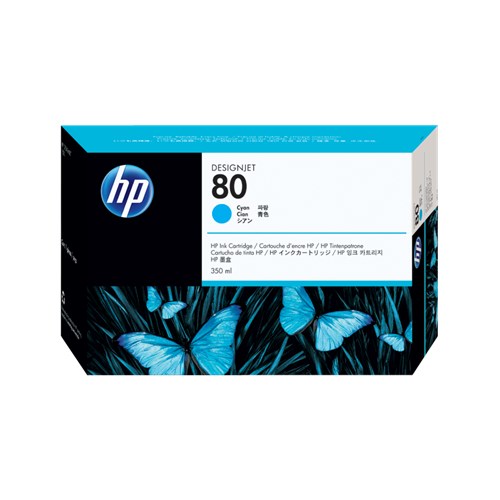 HP 80 CYAN INK 350 ML C4846A FOR DJ 1000