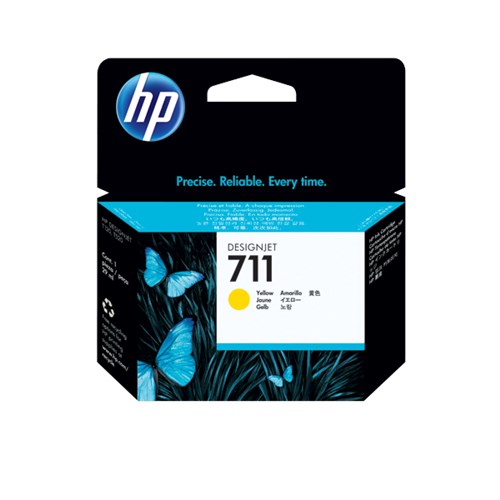 HP 711 YELLOW INK CARTRIDGE 29-ML FOR DESIGNJET T120 T520
