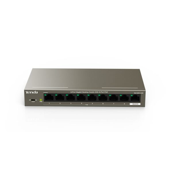9-PORT GE SWITCH WITH 8-PORT POE