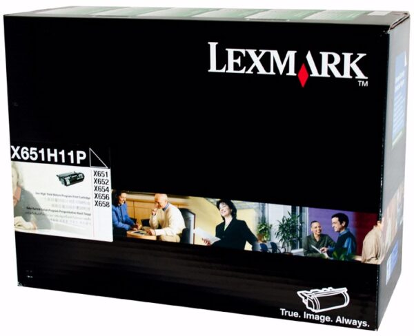 X651H11P BLACK PREBATE TONER YIELD 25000 PAGES FOR X652 X654 X656 X658